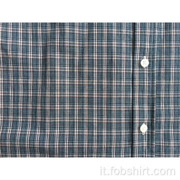 Camicia a maniche corte per colore marrone